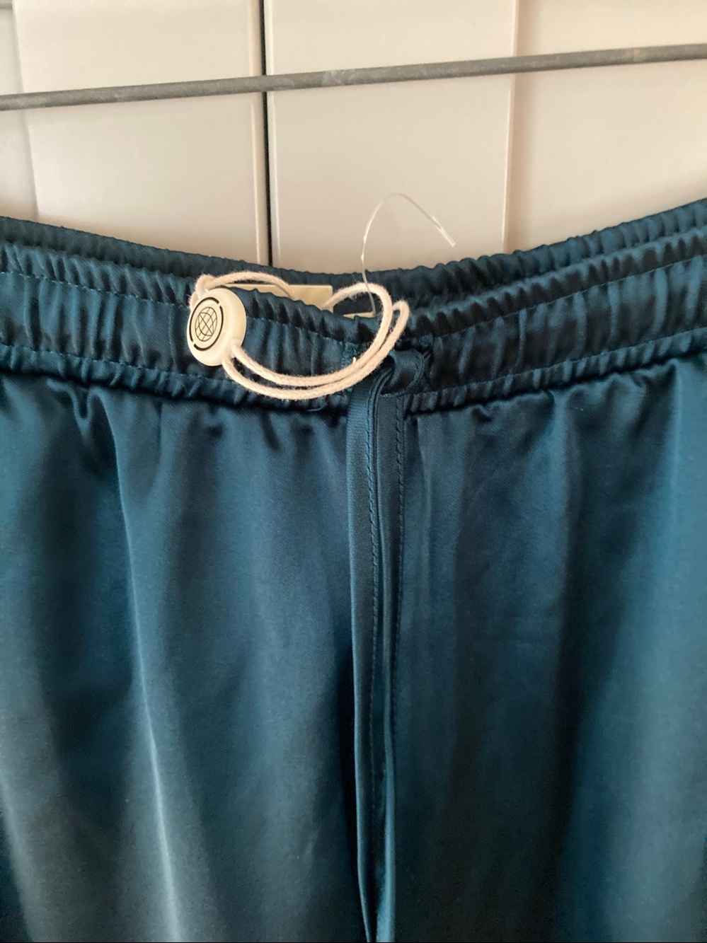 Teal Wide-Leg Satin Max Studio NWT and Pockets - Picture 3 of 9